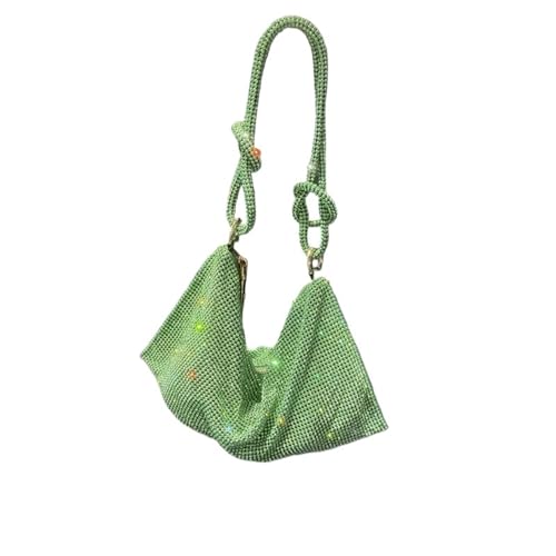 IRFHDCX Umhängetaschengriff, glänzende Strasssteine, Abend-Clutch, Geldbörse, Kristall-Geldbörsen und Handtasche(Green big) von IRFHDCX