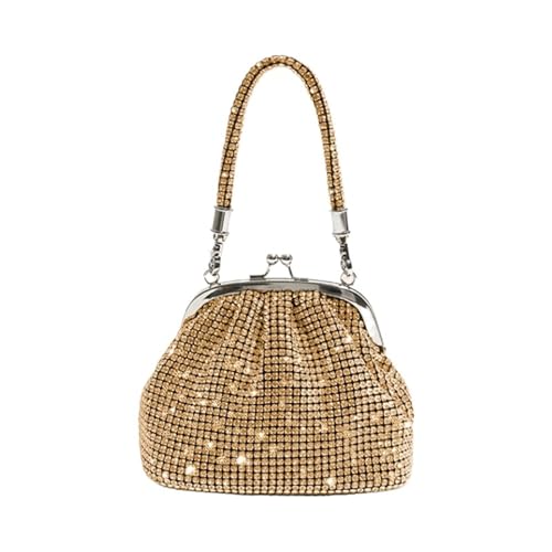 Modetrends Geldbörsen for Damen, Handtaschen for Damen, Party, Strass-Geldbörse, Mini-Kristall-Clutch, Make-up-Tasche(Gold) von IRFHDCX