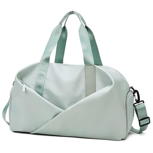 Robuste, reißfeste, wasserdichte Sport-Reisetasche, Turnbeutel mit Nasstasche und Schuhfach for Damen(Green) von IRFHDCX