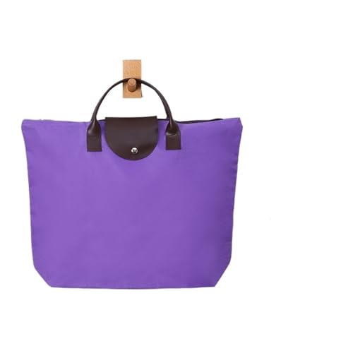 wasserdichte Strandtasche Damen Nylon Handtasche Frauen Tragetaschen Große Kapazität Handtasche Oxford Casual Reise Umhängetaschen(Purple) von IRFHDCX