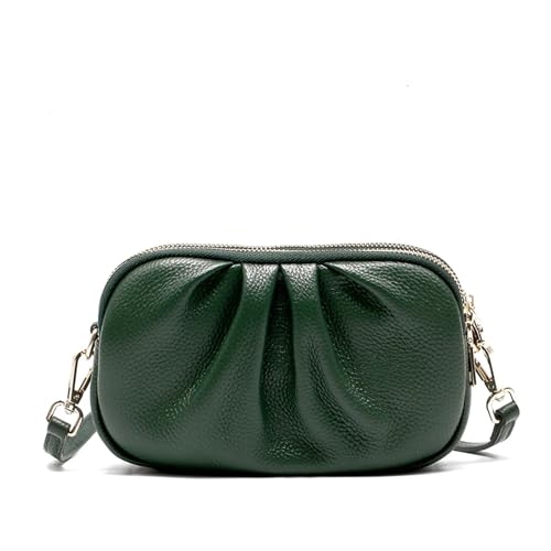 IRFKR Damen-Umhängetasche aus echtem Leder, multifunktional, große Kapazität, tragbar, Rindsleder, Umhängetasche, Luxus-Tasche, grün, 21-8-13cm IRFKR Damen-Umhängetasche aus echtem Leder, multifunktional, große Kapazität, tragbar, Rindsleder, Umhängetasche, Luxus-Tasche, grün, 21-8-13cm von IRFKR