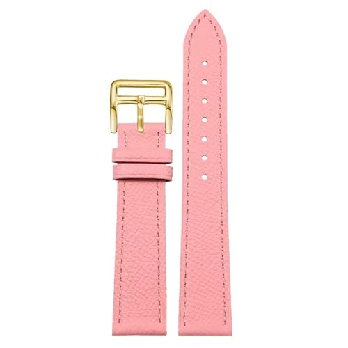 IRFKR Das Echtleder-Uhrenarmband der Uhr eignet sich für 18/20/22 mm modische, bequeme Uhrenarmbänder aus weichem Rindsleder(Pink-gold,20mm) von IRFKR