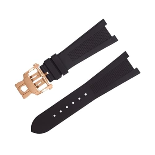 IRFKR Für Patek Philippe FKM Fluororubber Uhrenarmbänder Zubehör Gurt Für Nautilus Armband 5711/5712 Original Interface Armband 25-12 MM(Brown) von IRFKR
