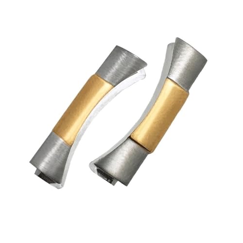 IRFKR Gebogene Ende Link 20mm 21mm Für Rolex Submariner GMT Daytona Edelstahl Uhrenarmband Abschnitt Gummi Band Uhr Teil zubehör, 21mm, agate von IRFKR