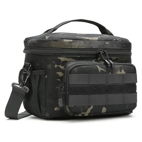 IRFKR Herren Turnbeutel Outdoor Große Kapazität Männliche Reisetasche Crossbody Fitness Taschen Verdickte Sporttasche, Black CP, Einheitsgröße, Handwerker von IRFKR