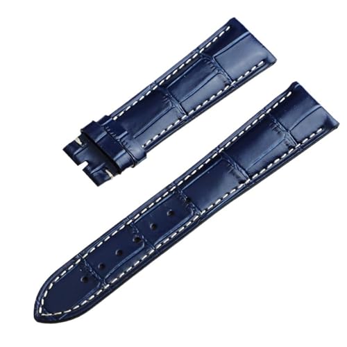IRFKR Rindsleder-Uhrenarmbänder für L2 L4 Master Collection Flaggschiff Evidenza Strap Uhrenarmbänder Kalbsleder-Armband L2.628.673(Blue No Buckle,22mm(Buckle 18mm)) von IRFKR