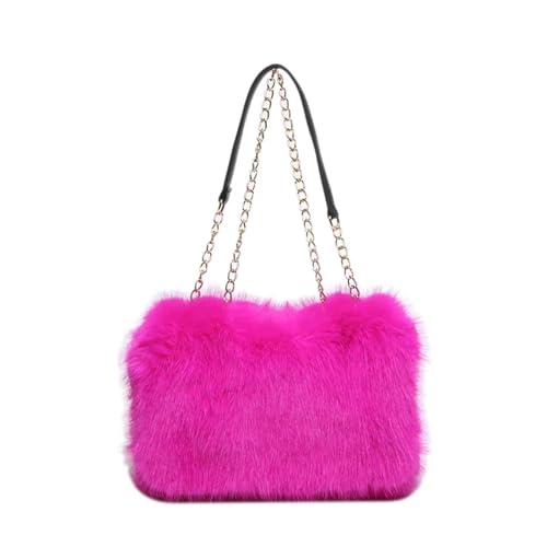 Plüsch Taschen Unterarm Tasche Herbst Und Winter Prägnant Solide frauen Tragetaschen Casual Plüsch Temperament Schulter(Color 01) von IRGVJIFR