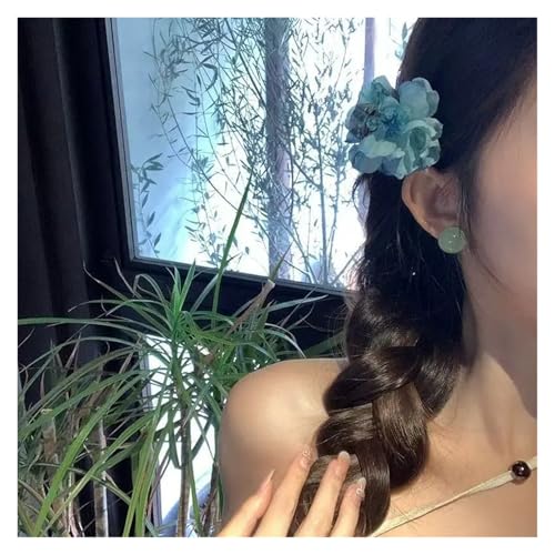 Rosen Haarspange 3 stücke Rose Half-up Haar Clip for Frauen Seite Kleine Größe Clip Frühling Blume Haar Clip(Blue) von IRGVJIFR