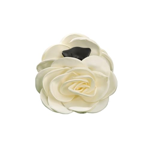 Rosen Haarspange 3 stücke Satin Weiß Rose Haar Krallen Stoff Haar Clips for Frauen(Color2) von IRGVJIFR