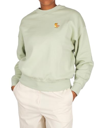 IRIEDAILY Catduck Crewneck, Bio-Baumwolle, Light sage, M von IRIEDAILY