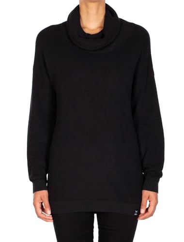 IRIEDAILY Damen Strickpullover - Mock Turtle 0 Knit in Black, XS von IRIEDAILY