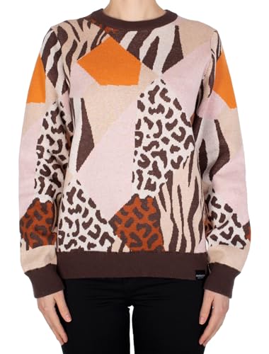 IRIEDAILY Damen Strickpullover - Rudy Knit in Animal Sand, M von IRIEDAILY