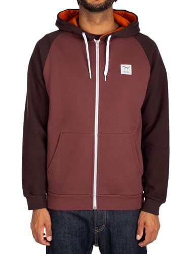 IRIEDAILY De College 2 Zip Hood in Dark Rum, L von IRIEDAILY