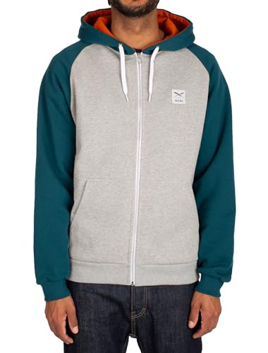 IRIEDAILY De College 2 Zip Hood in Grey-Melange, M von IRIEDAILY