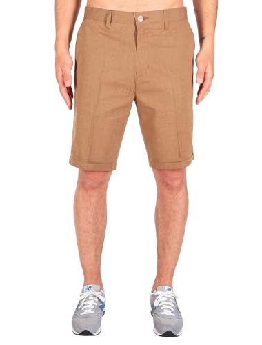 IRIEDAILY Kurze Chino Hose Herren - Golfer Chambray Short in Caramel, W32 von IRIEDAILY