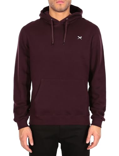 IRIEDAILY Herren Bio-Baumwoll Kapuzenpullover - Mini Flag 2 Hoody in Aubergine, XXL von IRIEDAILY