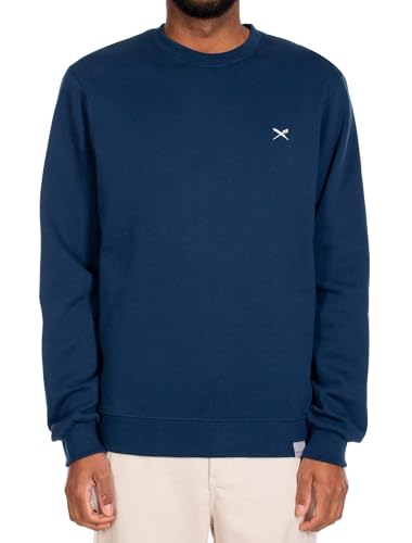 IRIEDAILY Herren Bio-Baumwoll Pullover - Mini Flag 2 Crew in Atlantic, S von IRIEDAILY