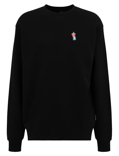 IRIEDAILY Herren Crewneck MINICAN Bio-Baumwolle Regular Fit Black von IRIEDAILY