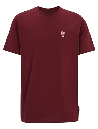 IRIEDAILY Herren T-Shirt COOKIEMAN EMB Bio-Baumwolle Regular Fit L Wine von IRIEDAILY