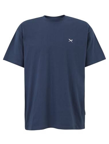 IRIEDAILY Herren T-Shirt MINI Flag Relaxed Bio-Baumwolle Relaxed Fit XL Crown Blue von IRIEDAILY