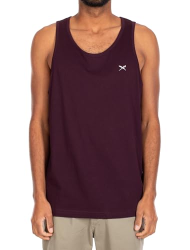 IRIEDAILY Herren Tanktop - Mini Flag Tank in Aubergine, L von IRIEDAILY