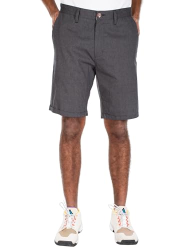 IRIEDAILY Kurze Chino Hose Herren - Golfer Chambray Short in Anthra Melange, W28 von IRIEDAILY