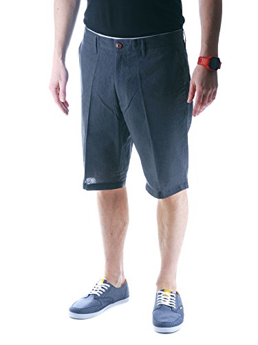 IRIEDAILY Kurze Chino Hose Herren - Golfer Chambray Short in Anthra Melange, W30 von IRIEDAILY