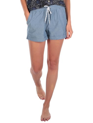 IRIEDAILY Kurze Damen Hose - Chambray Girl Short in Blue Melange, M von IRIEDAILY