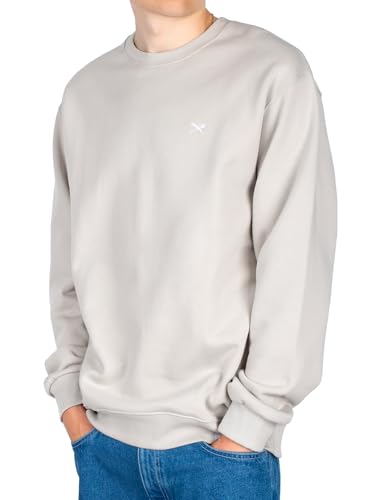 IRIEDAILY Mini Flag 2 Crewneck, Bio-Baumwolle, Cloud Grey, M von IRIEDAILY