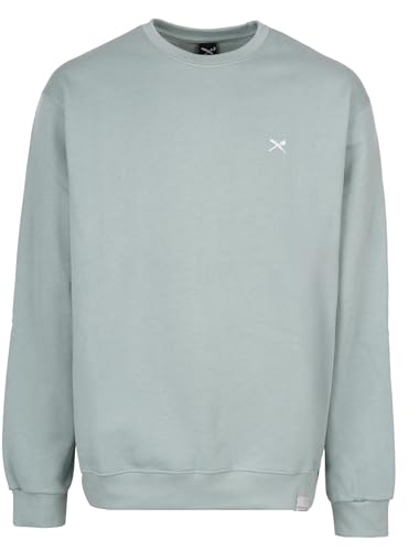 IRIEDAILY Herren Crewneck MINI Flag 2 Bio-Baumwolle Regular Fit Slate von IRIEDAILY