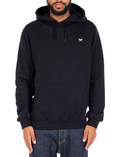 IRIEDAILY Herren Bio-Baumwoll Kapuzenpullover - Mini Flag 2 Hoody in Black, L von IRIEDAILY