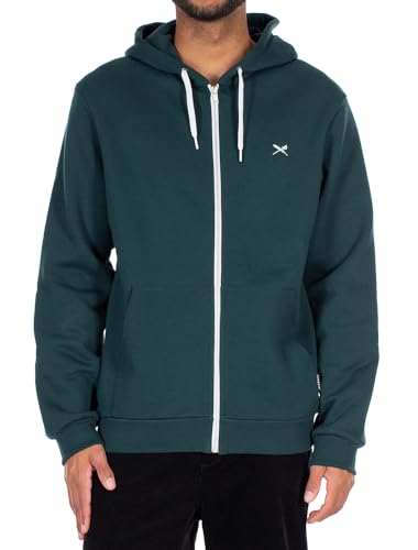 IRIEDAILY Mini Flag 2 Zip Hood in Nightforest, L von IRIEDAILY