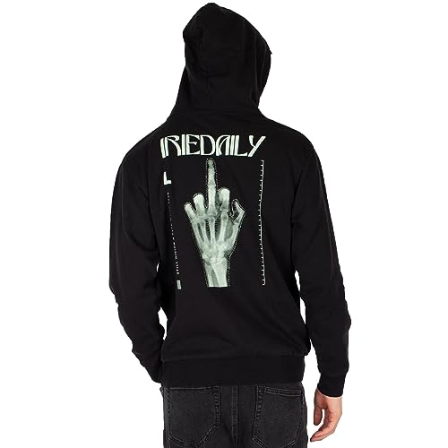 IRIEDAILY Rayfinger Hoodie, Black, L von IRIEDAILY