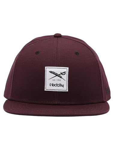 IRIEDAILY Unisex Snapback Cap Daily Flag 20 Bio-Baumwolle one Size Fit Wine von IRIEDAILY