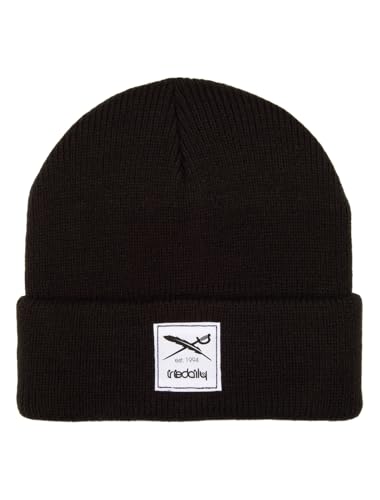 IRIEDAILY Unisex Strickmütze - Smurpher Heavy Beanie in Black, L von IRIEDAILY