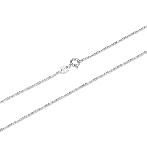 IRIRI S925 Sterling Silber Seitenkettenhalskette for Damen | 40/45/50 cm verstellbare Layering-Kette | Y2K & Hip Hop Unisex-Schmuck for den Alltag(Silver,50cm) von IRIRI