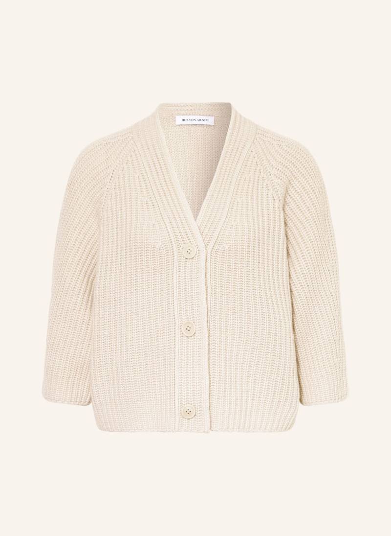 Iris Von Arnim Strickjacke Fallou Aus Cashmere Mit 3/4-Arm beige von IRIS von ARNIM
