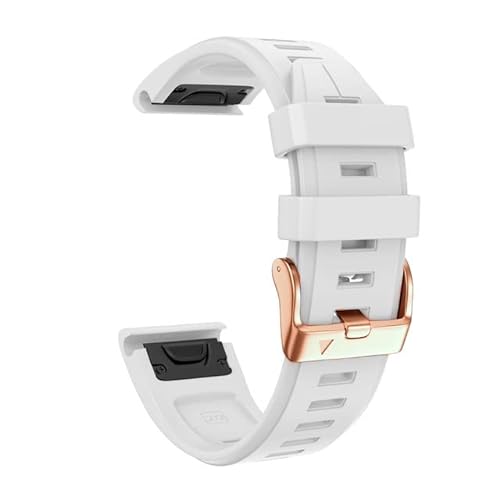 IRJFP 20 mm Smartwatch-Armband für Garmin Fenix 7S 6S Pro 5SPlus Descent MK2S Schnellverschluss Silikon Roségold Stahlschnalle, 20mm Fenix 7S, Achat von IRJFP