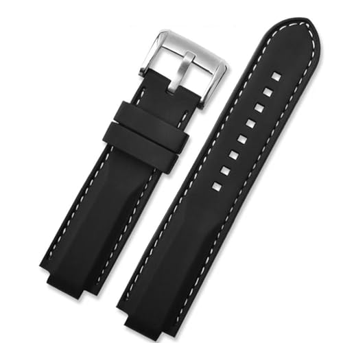 IRJFP Silikon-Uhrenarmband für Tudor Pelagos Serie 25500TN 25600TN, schwarzes wasserdichtes Gummi, 22 mm, spezielles Bandanstoß, 22 mm, Achat von IRJFP