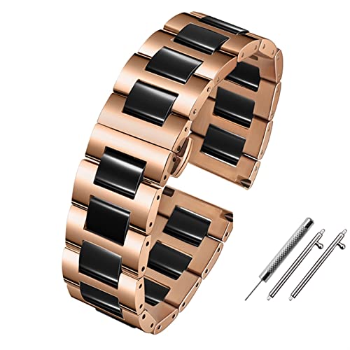 IRJFP Smartwatch-Armband, 20 mm, 22 mm, Keramik-Armband für Samsung Gear S2, S3, S4, Ersatzband für Huawei Watch 2 Pro GT2 Magic Bands, 22 mm, Achat von IRJFP