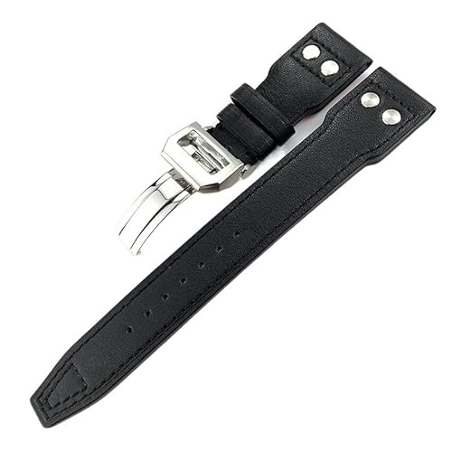 IRJFP Uhrenarmband aus italienischem Rindsleder für IWC-Uhrenarmbänder, 21 mm, Achat von IRJFP