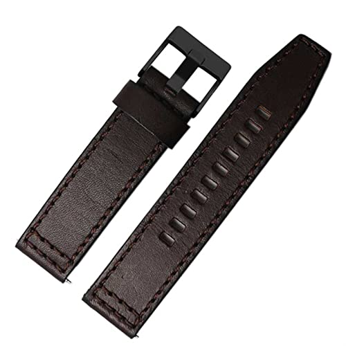 IRJFP Uhrenarmband für Fossil JR1354|1487|1424, Retro-Schnellverschluss, echtes Leder, Dieselarmband, schwarz, dunkelbraun, 22 mm, 24 mm, 22 mm, Achat von IRJFP