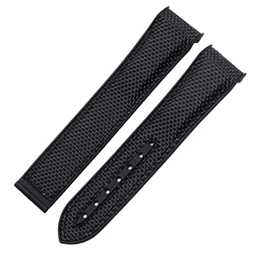 IRJFP Uhrenarmband für Omega 300 Seamaster 600 Planet Ocean Faltschließe Silikon Nylon Armband Uhrenzubehör Uhrenarmband, 22 mm, Achat von IRJFP