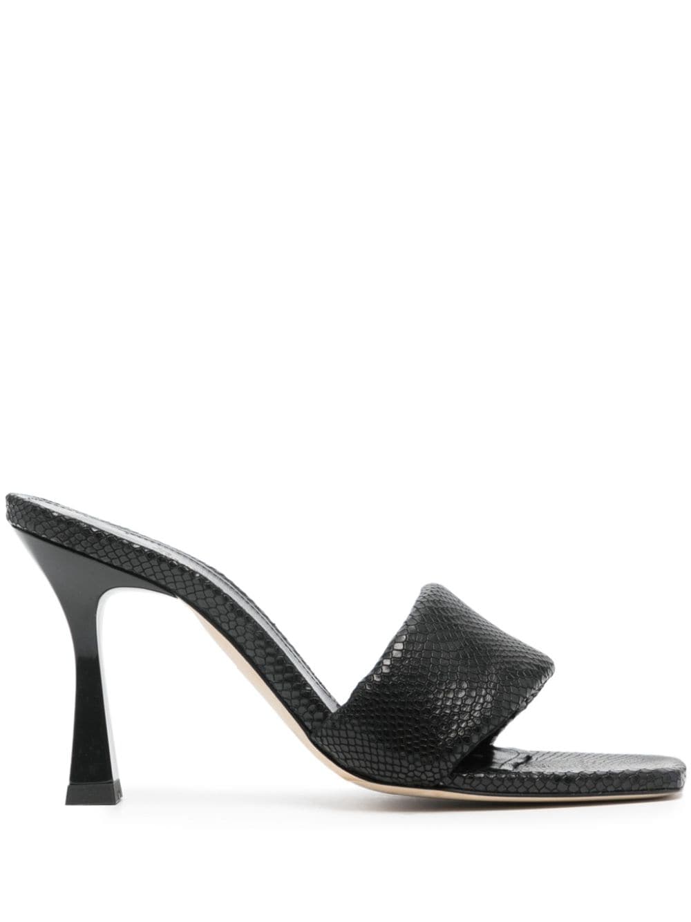 IRO 95mm Yolanda snakeskin-effect leather mules - Schwarz von IRO