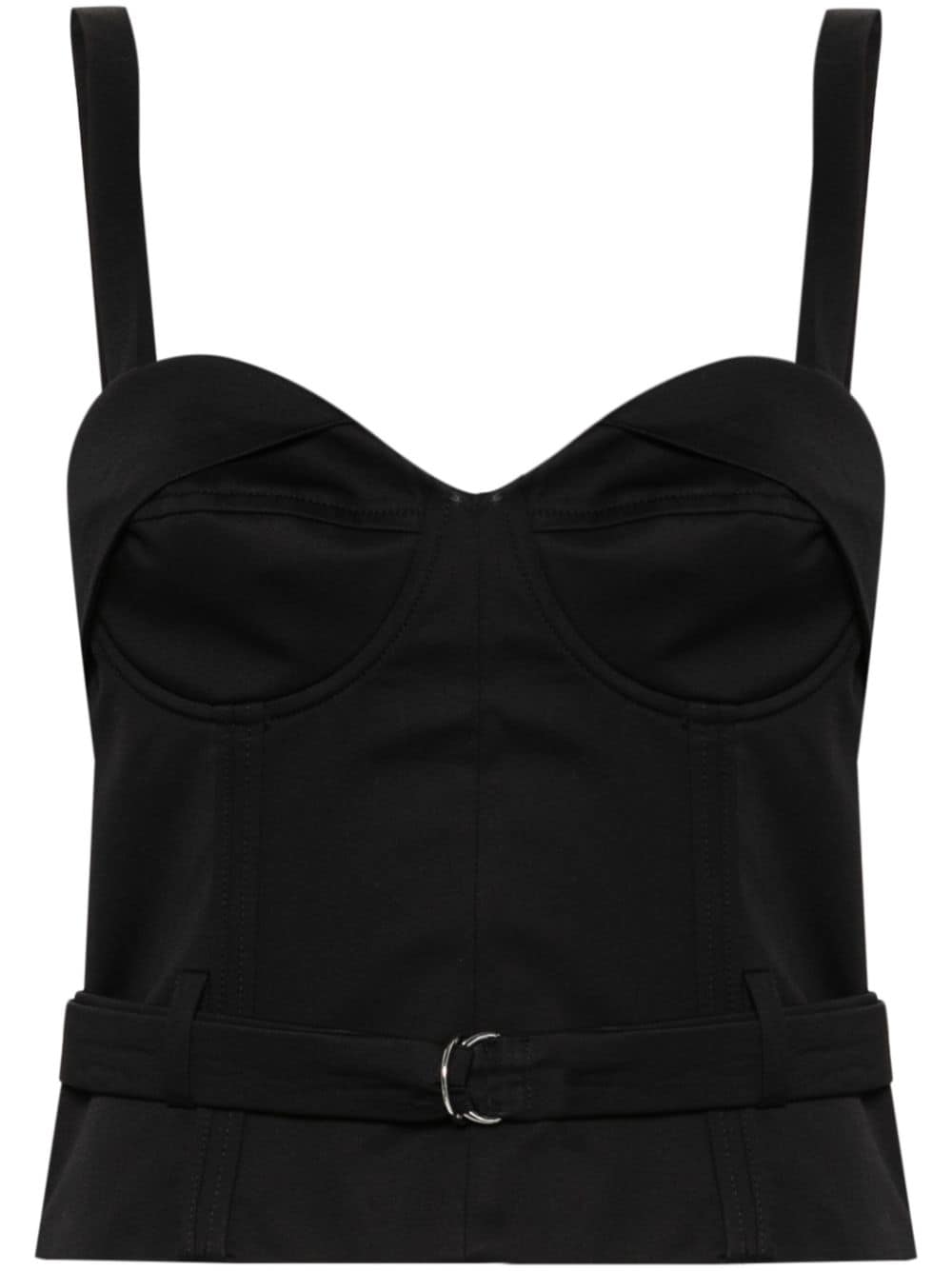 IRO Adim Cropped-Top mit Gürtel - Schwarz von IRO