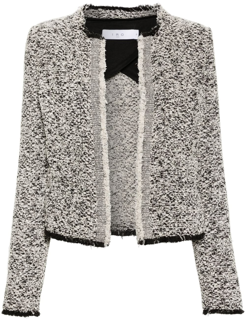 IRO Hazela Cropped-Jacke aus Tweed - Schwarz von IRO