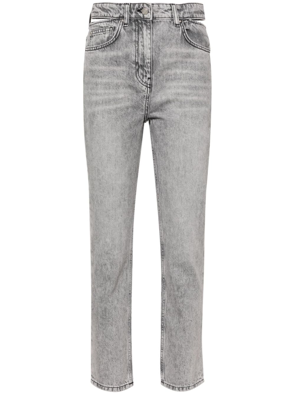 IRO Indro Tapered-Jeans mit Cut-Out - Grau von IRO