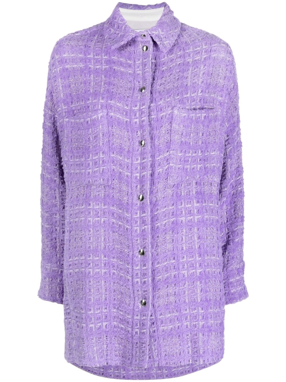 IRO Tweed-Jacke mit Knopfverschluss - Violett von IRO