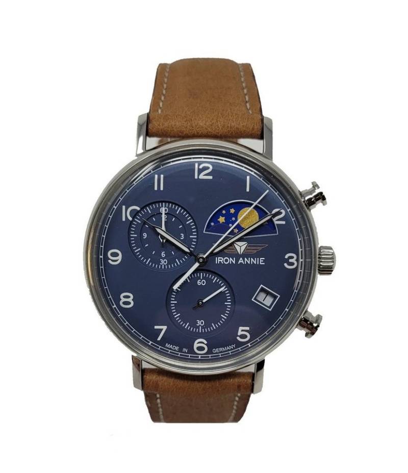 IRON ANNIE Quarzuhr Iron Annie Herren Uhr Chronograph Mondphase 5994-3, Herren Uhr Chronograph Mondphase 5994-3 von IRON ANNIE