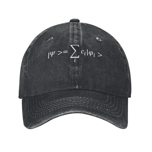 IRURYSHH Quantenüberlagerung Physik Wissenschaft Demin Trucker Hut Atmungsaktive Design Kappe Weibliche Baseballkappe Männer von IRURYSHH